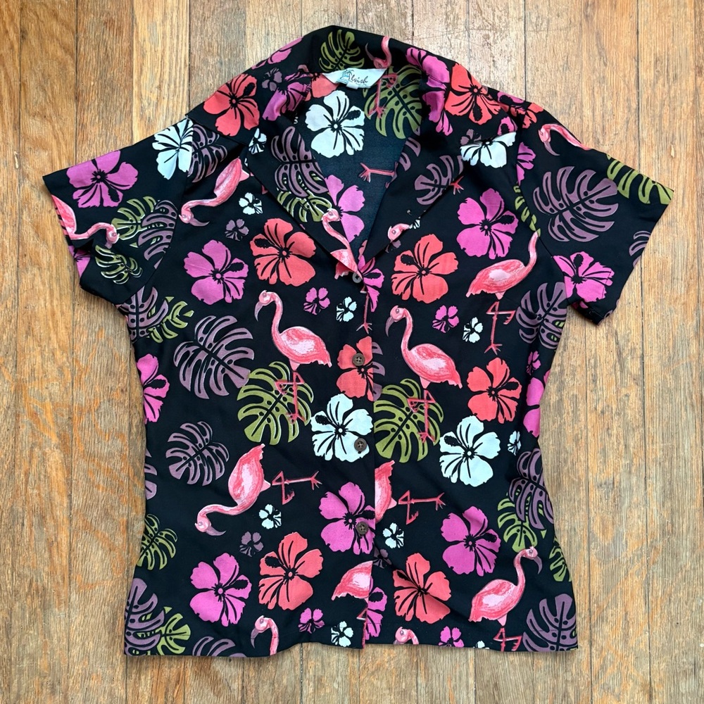 Alvish Vintage Women's Hawaiian Shirt ~ sz XS